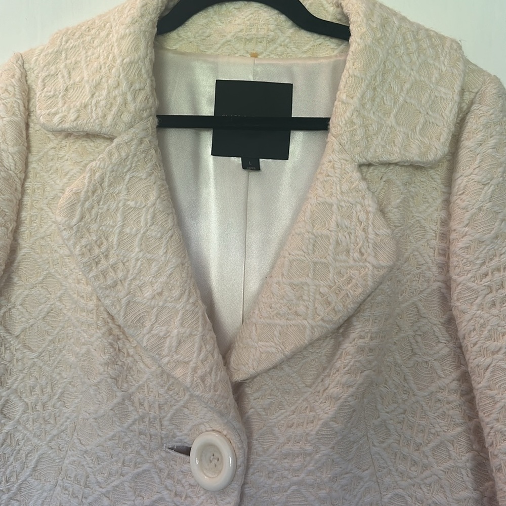 Classiques Entier Cream Wool, One Button Jacket W… - image 3
